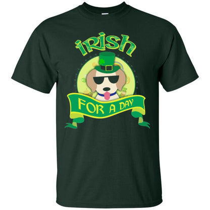 Saint Patrick_s Day 2018 T-shirt Amazing I_m Irish Labrador Forest Green