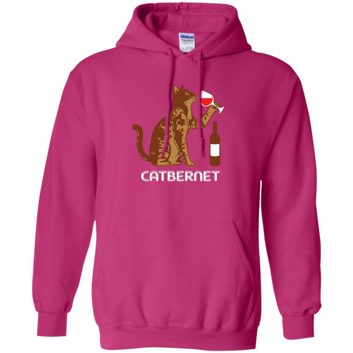 Cat Lovers T-shirt Catbernet Cat Wine Heliconia