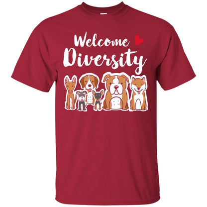 Dog Lover T-shirt Welcome Diversity Cardinal