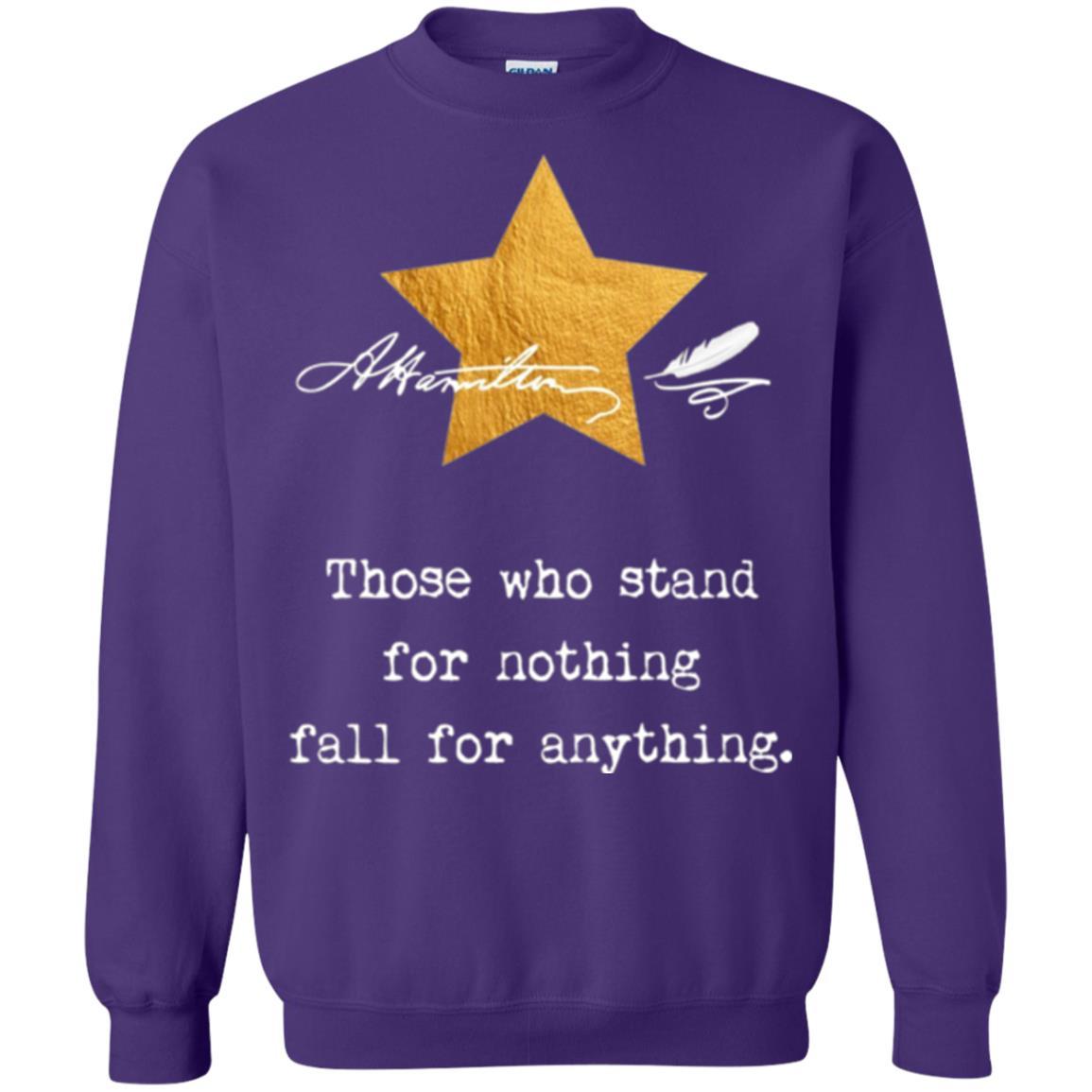 Alexander Hamilton T-shirt Those Who Stand For Nothing Purple
