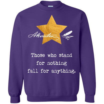 Alexander Hamilton T-shirt Those Who Stand For Nothing Purple