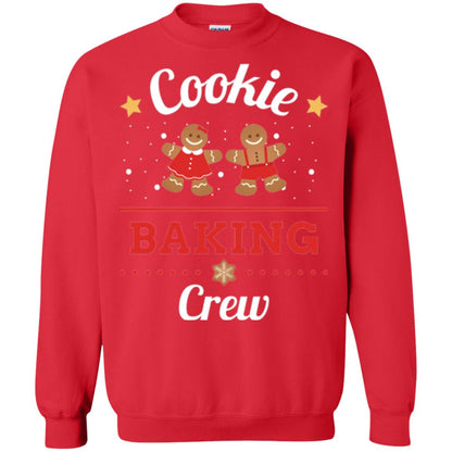 Christmas T-shirt Gingerbread Cookie Baking Crew Red