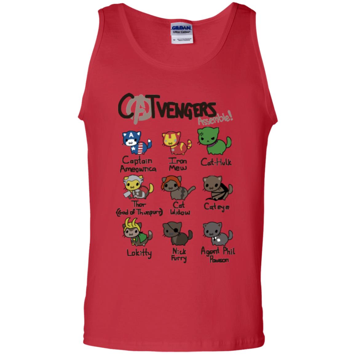 Catvengers Cat Lover Shirt Red