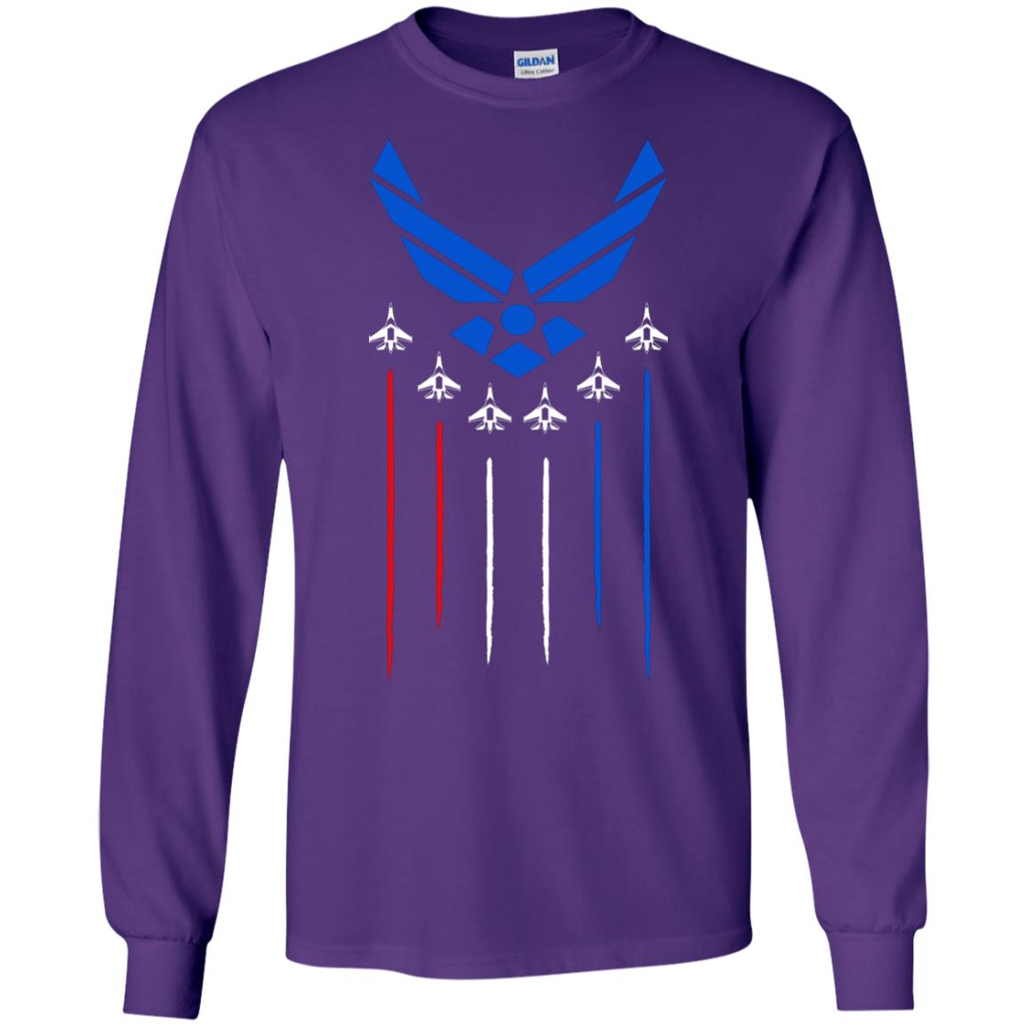 Air Force America Military Shirt Purple