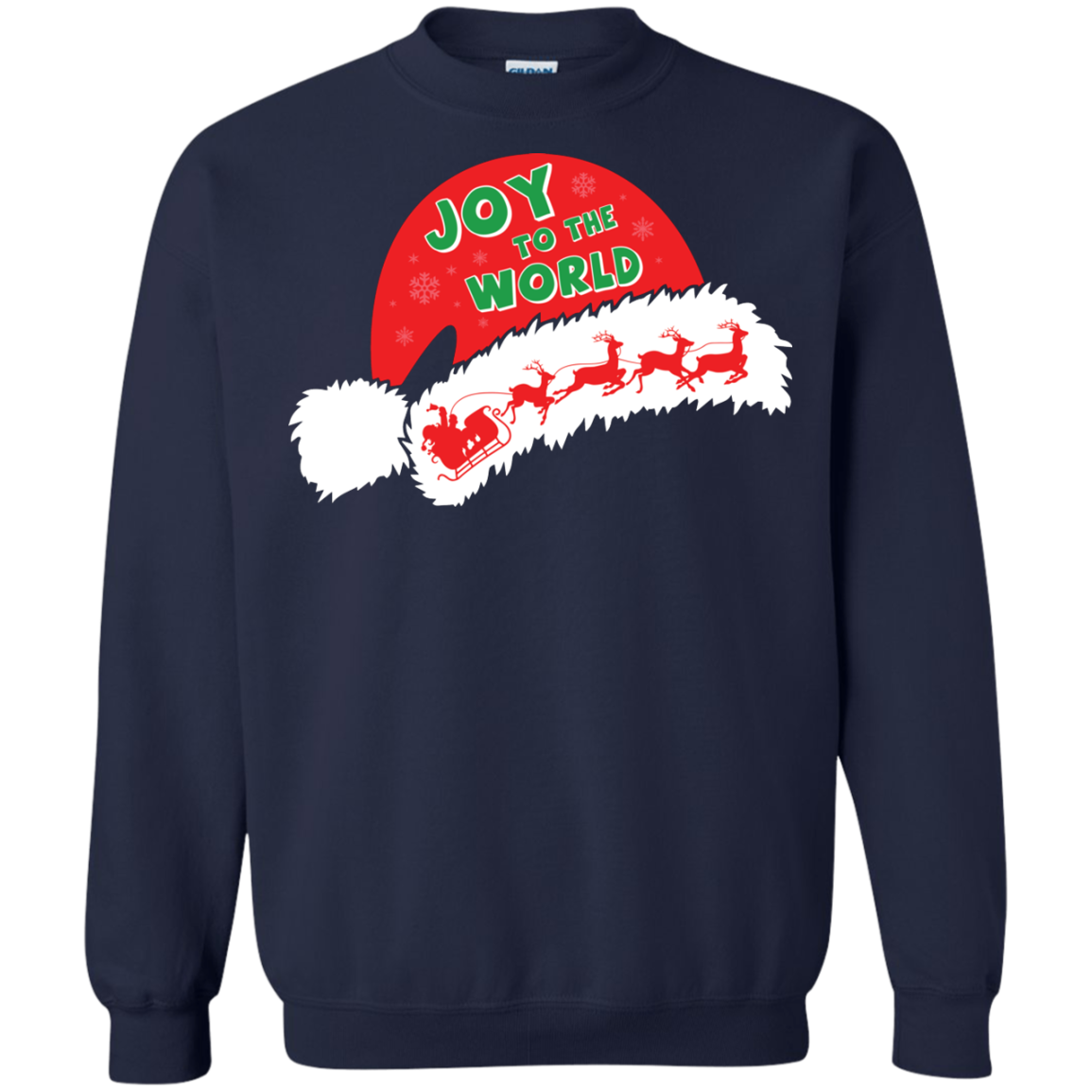 Christmas T-shirt Joy To The World Navy