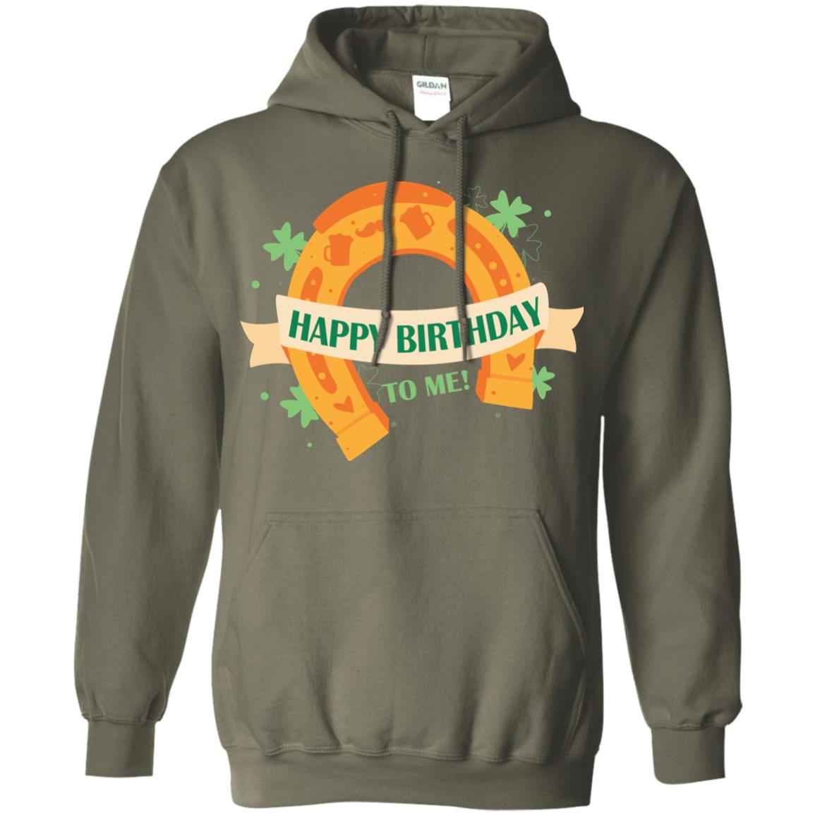 Happy Birthday To Me Shamrocks Saint Patrick's Day T-shirt Military Green