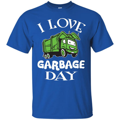 I Love Garbage Day Trash Truck T-shirt Royal