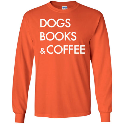 Dog Book And Coffee Shirt Orange