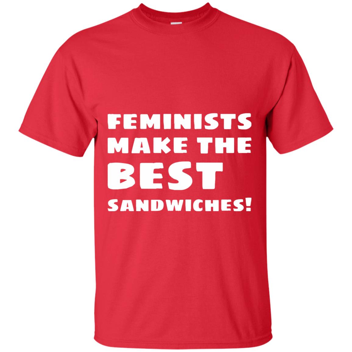 Feminists Make The Best Sandwiches Conversation T-shirt Red