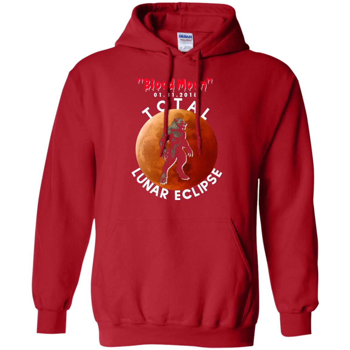 Best Total Lunar Eclipse Shirt 2018 - Blood Moon Werewolf T-shirt Red