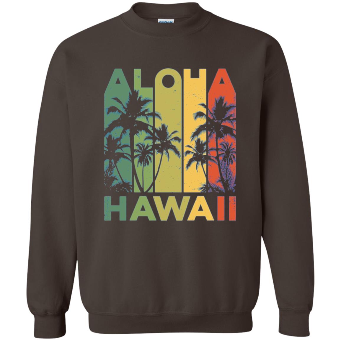 Vintage Hawaiian Islands Tee Hawaii Aloha State T-shirt Dark Chocolate