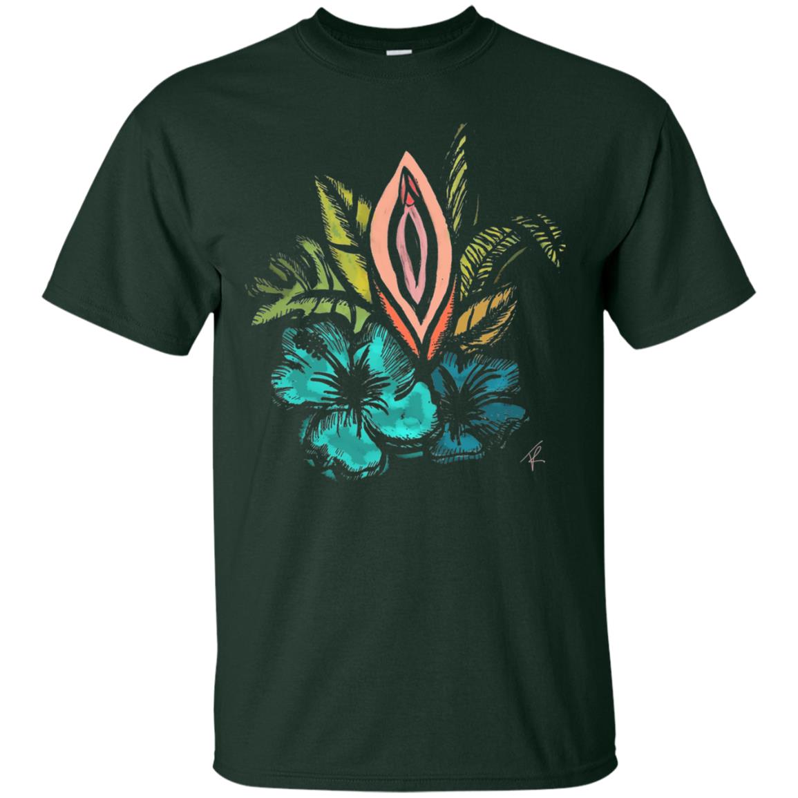 Vagina Tropical T-shirt Forest