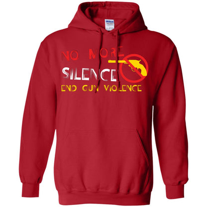 Anti Gun T-shirt No More Silence End Gun Violence Red