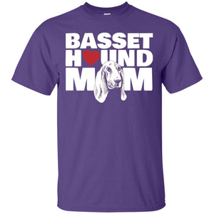 Basset Hound Mom Heart T-shirt