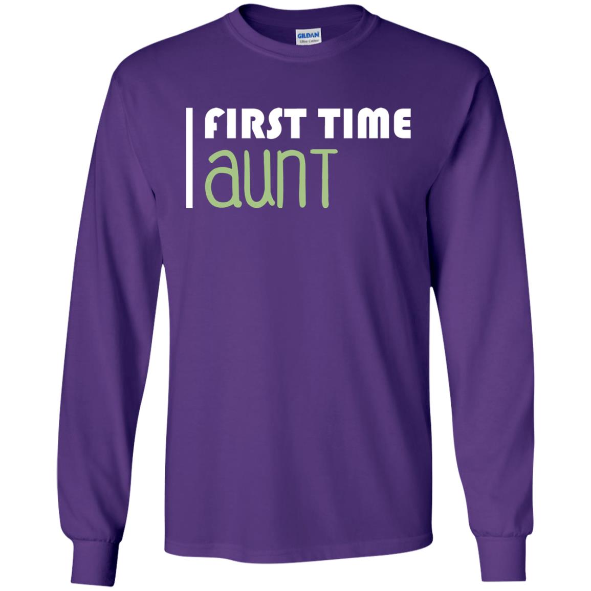 First Time Aunt New Auntie Shirt Purple
