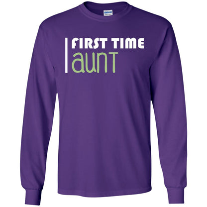 First Time Aunt New Auntie Shirt Purple