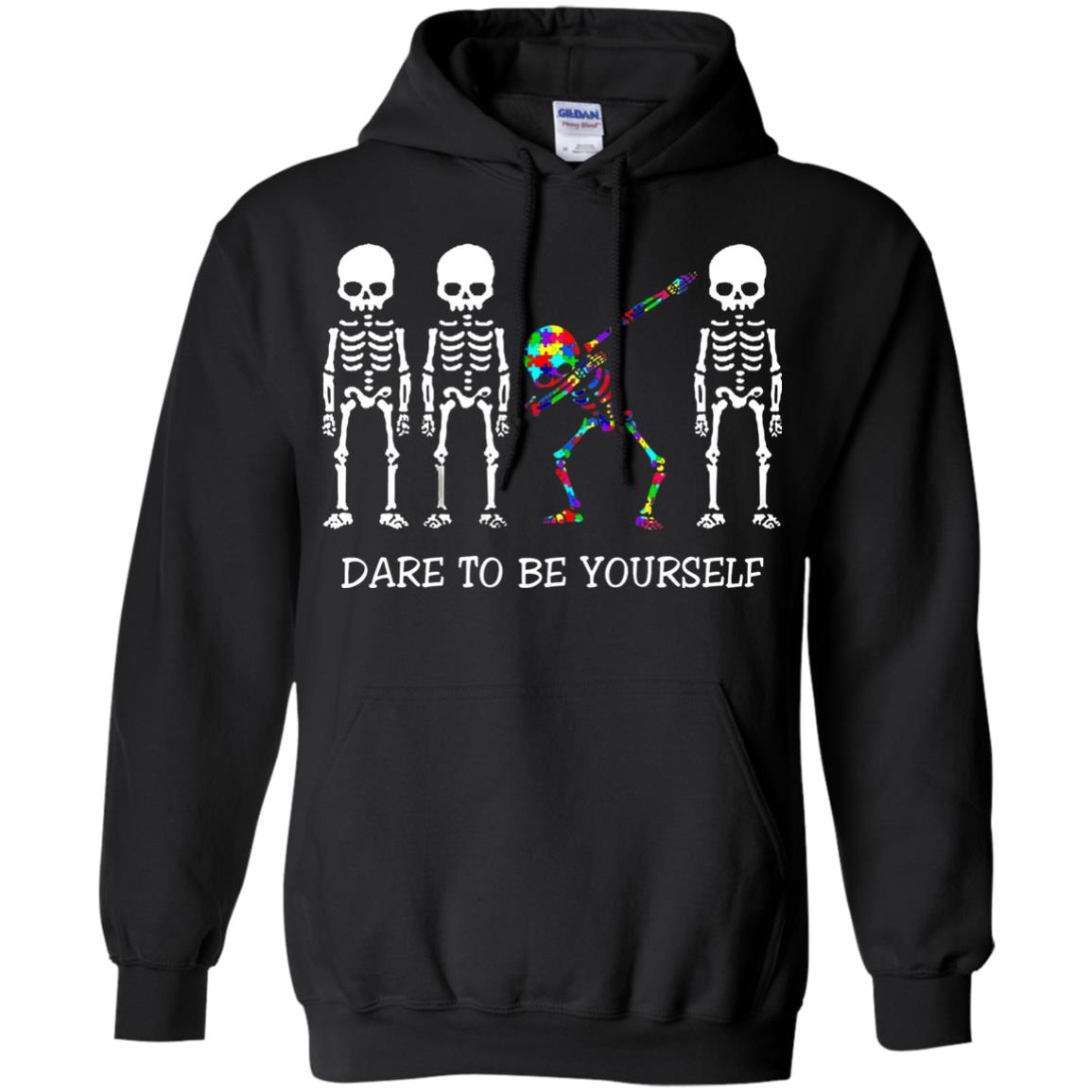 Dare To Be Yourself Autism Awareness T-shirt Black