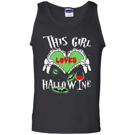 This Girl Loves Hallo-wine Funny Halloween Shirt For Wine Lovers Black