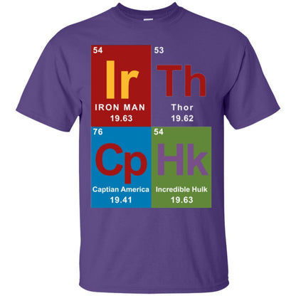 Marvel Avengers Periodic Table Elements T-shirt Purple