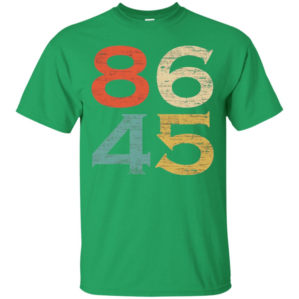 Classic Vintage Style 86 45 Anti Trump T-shirt Irish Green