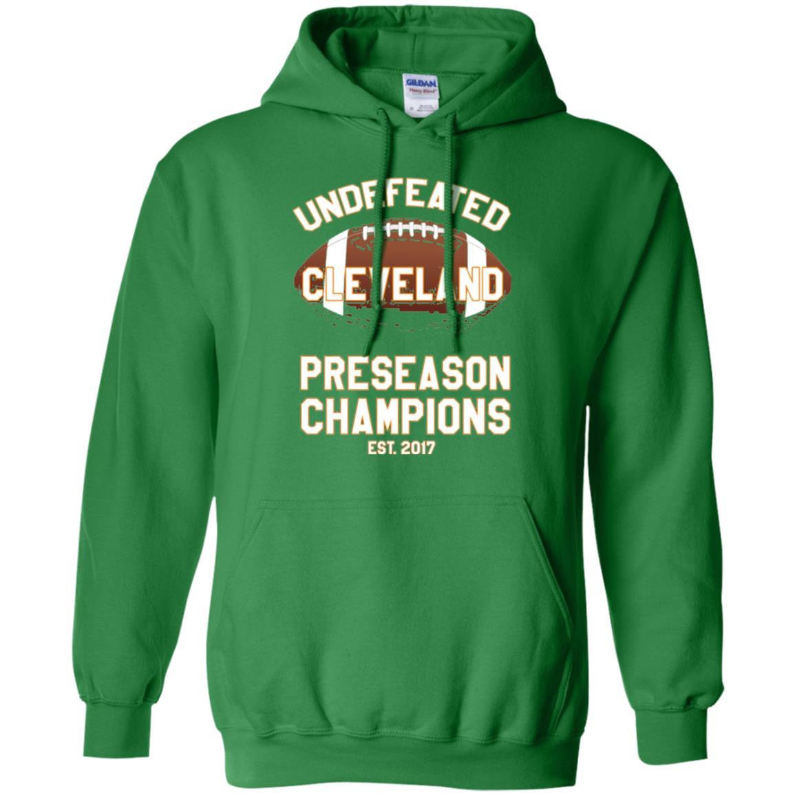 Football T-shirt Cleveland Football Undefeated Preseason Champion Irish Green