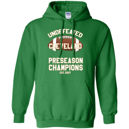 Football T-shirt Cleveland Football Undefeated Preseason Champion Irish Green