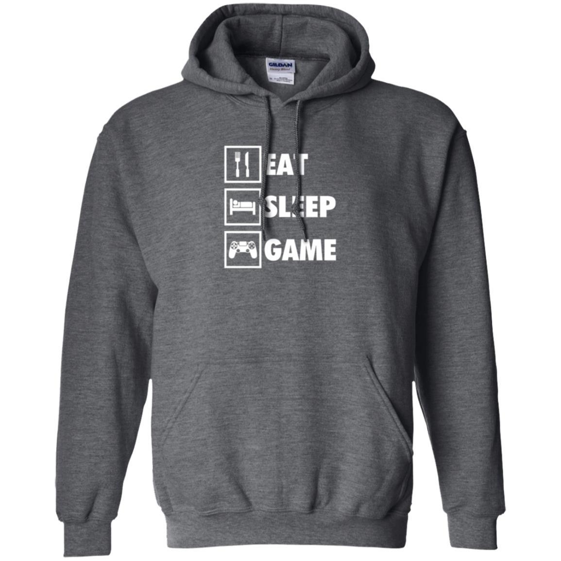 Gamer T-shirt Eat Sleep Game Dark Heather