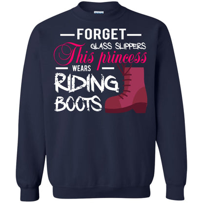 Forget Glass Slippers This Princess Wears Riding Boots Horse Riding T-shirt Navy