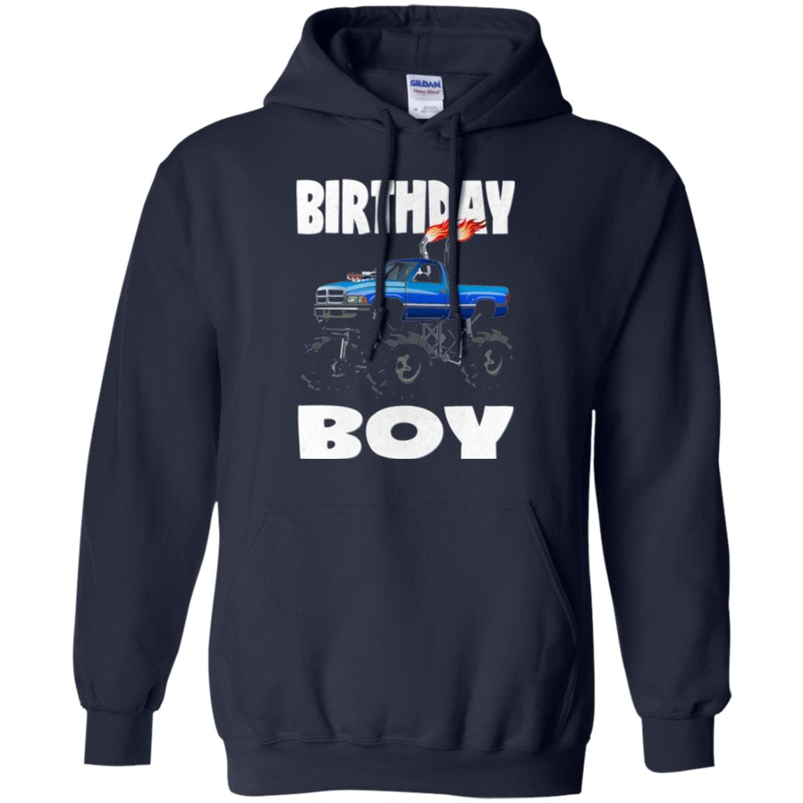 Monster Truck T-shirt Birthday Boy Vintage Navy