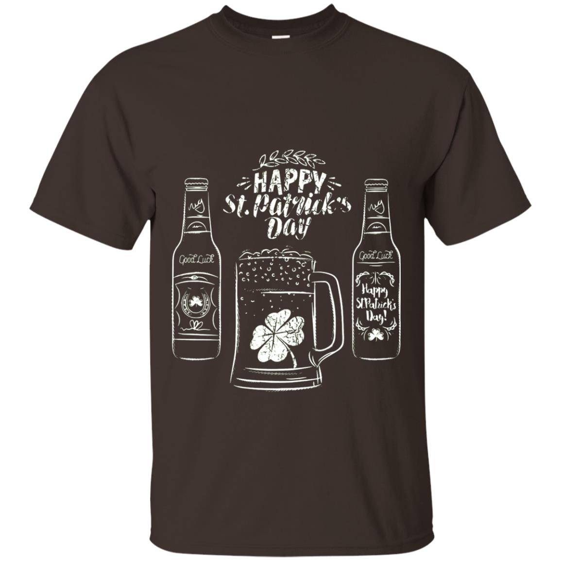 Happy St. Patrick_s Day Drinking Beer St Patrick_s Day T-shirt Dark Chocolate