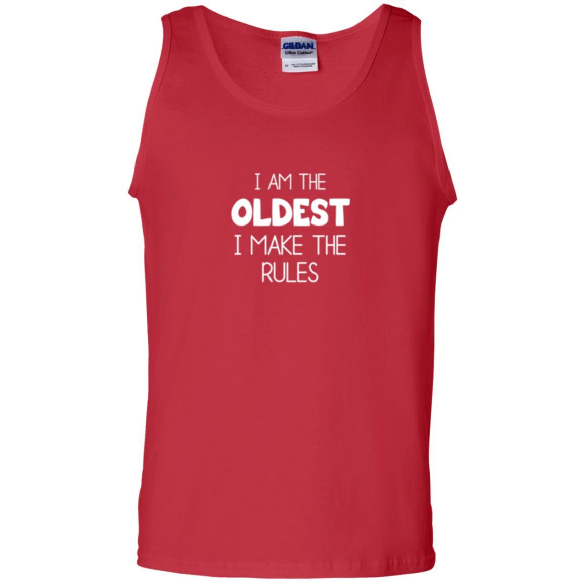 Family T-shirt I'm The Oldest I Make The Rules Red