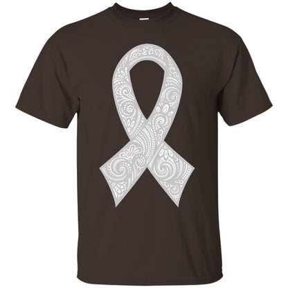 Gray Ribbon Gift Shirt For Brain Cancer Awareness Dark Chocolate