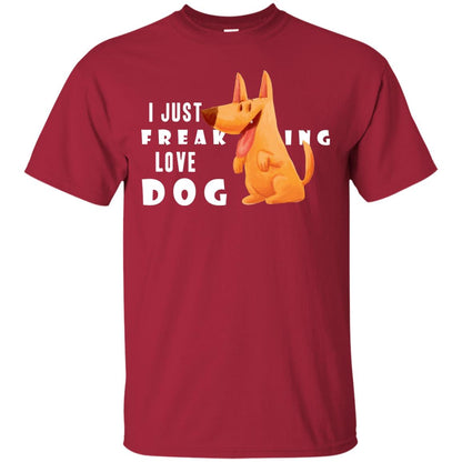 I Just Freaking Love Dog Shirt Cardinal