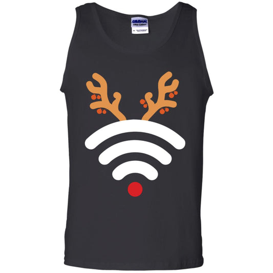 Wifi Signal Symbol Icon Reindeer X-mas Gift Shirt For Mens Womens Black