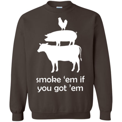 Funny Bbq T-shirt Smoke 'em If You Got 'em Dark Chocolate