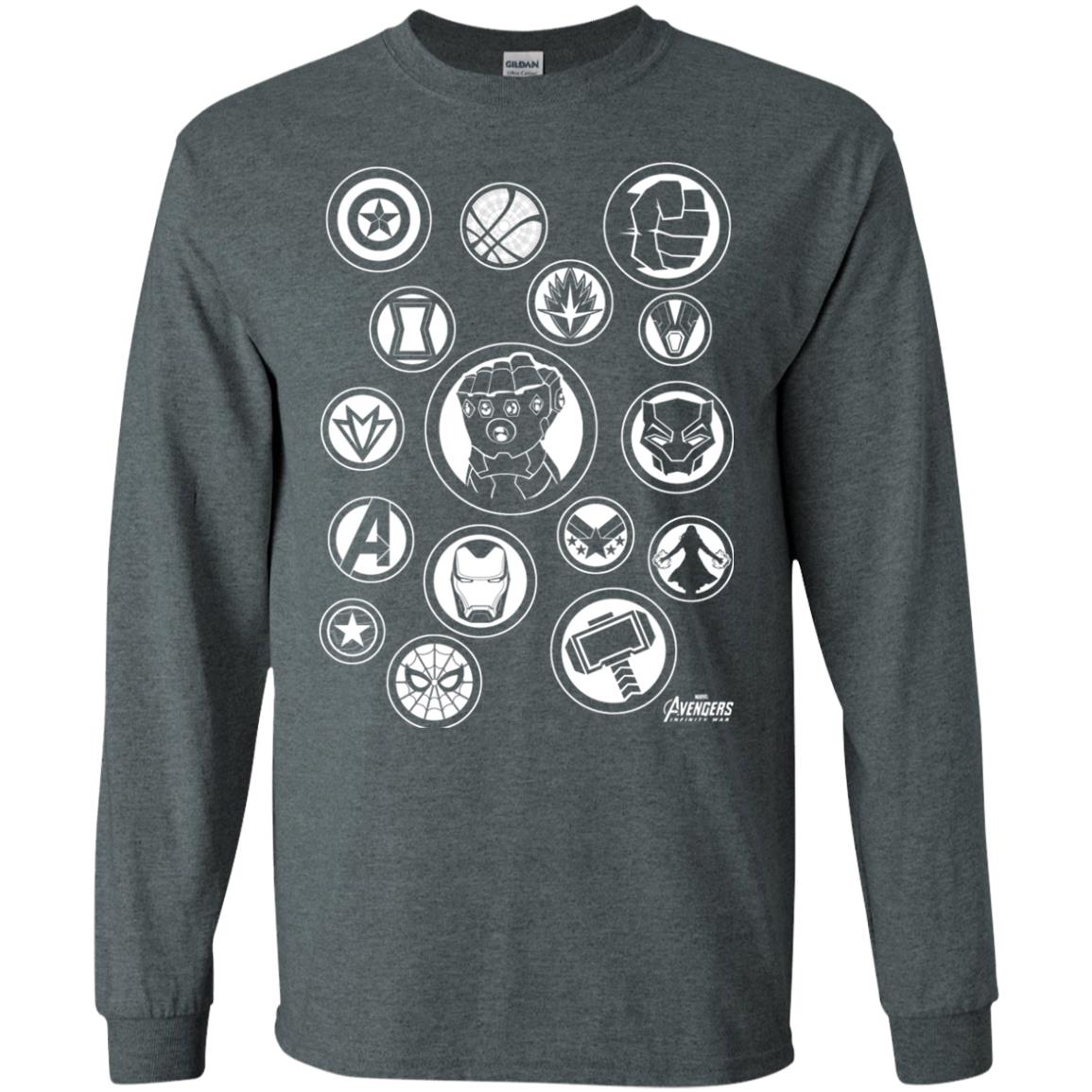 Infinity War Tonal Hero Icon Movie T-shirt Dark Heather