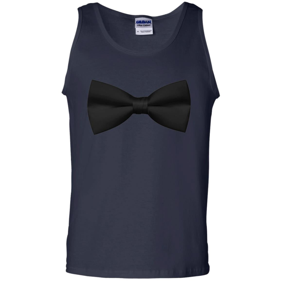 Big Black Bow Tie Tee Shirt Navy