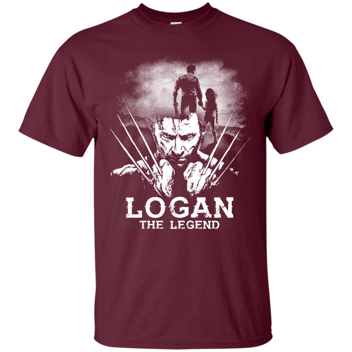 Logan The Legend Wolverine Fan T-shirt Maroon