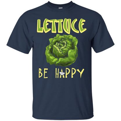 Lettuce Be Happy Lettuce Lover T-shirt Navy