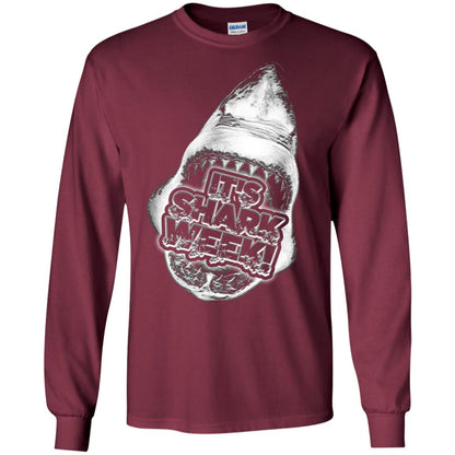 Every Day Of Shark Week T-shirt 2018 Maroon