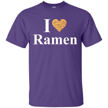 I Love Ramen Heart Ramen T-shirt Purple