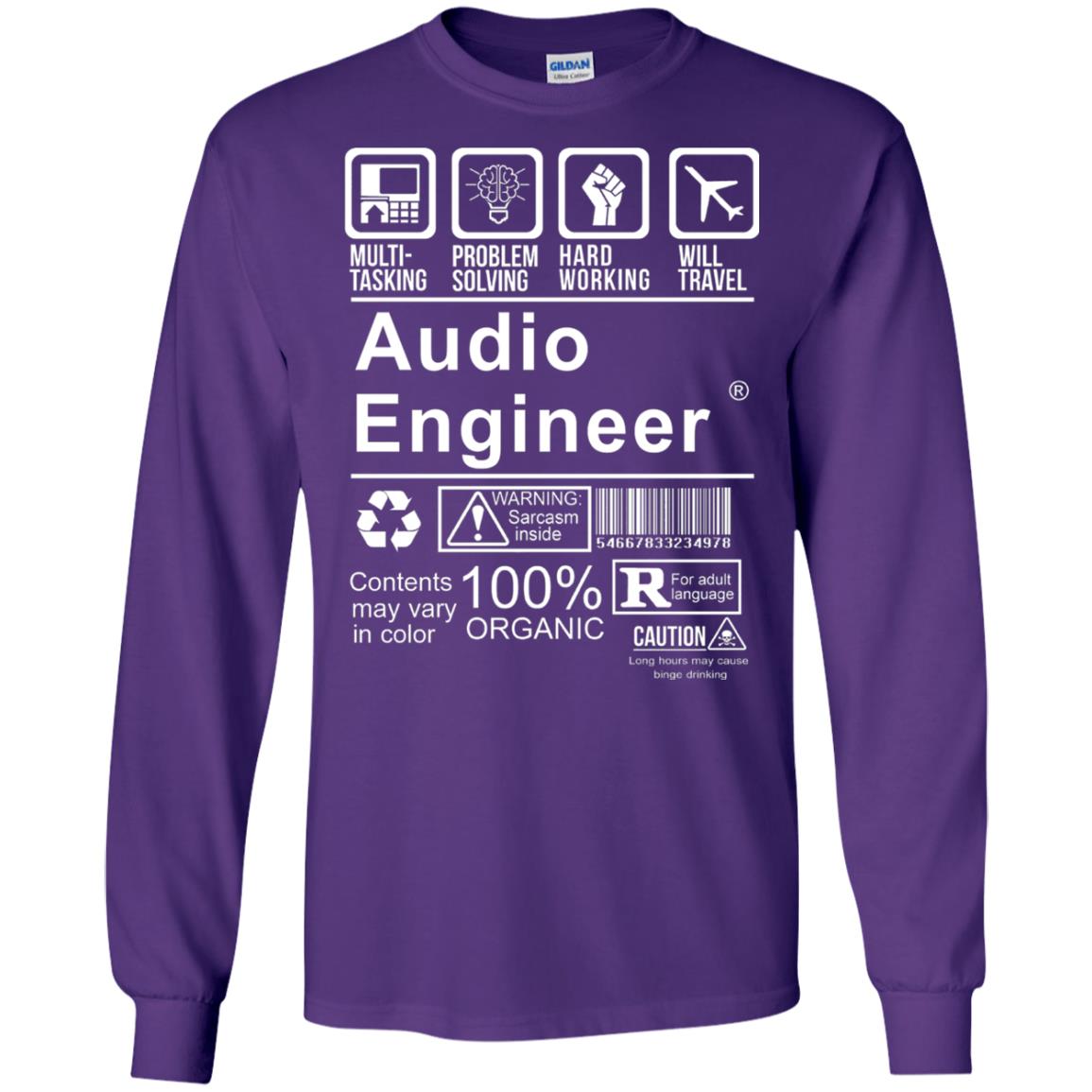 Audio Engineer Shirt Multi Tasking Problem Solving Purple