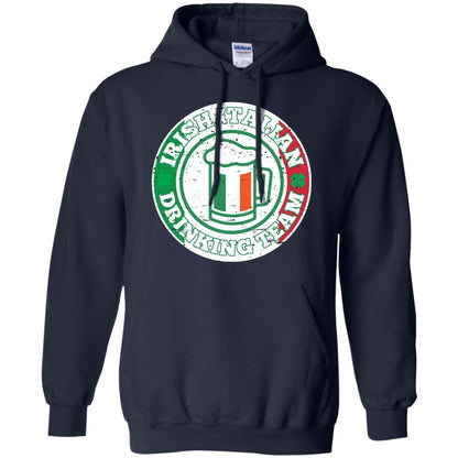 Irish Italian Drinking Team Italy Flag St Patrick_s Day T-shirt Navy
