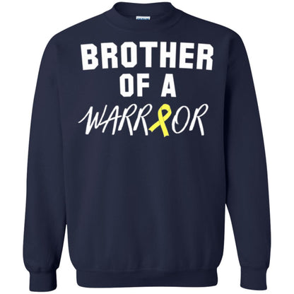 Brother Of A Warrior Childhood Cancer Awareness T-shirt Navy