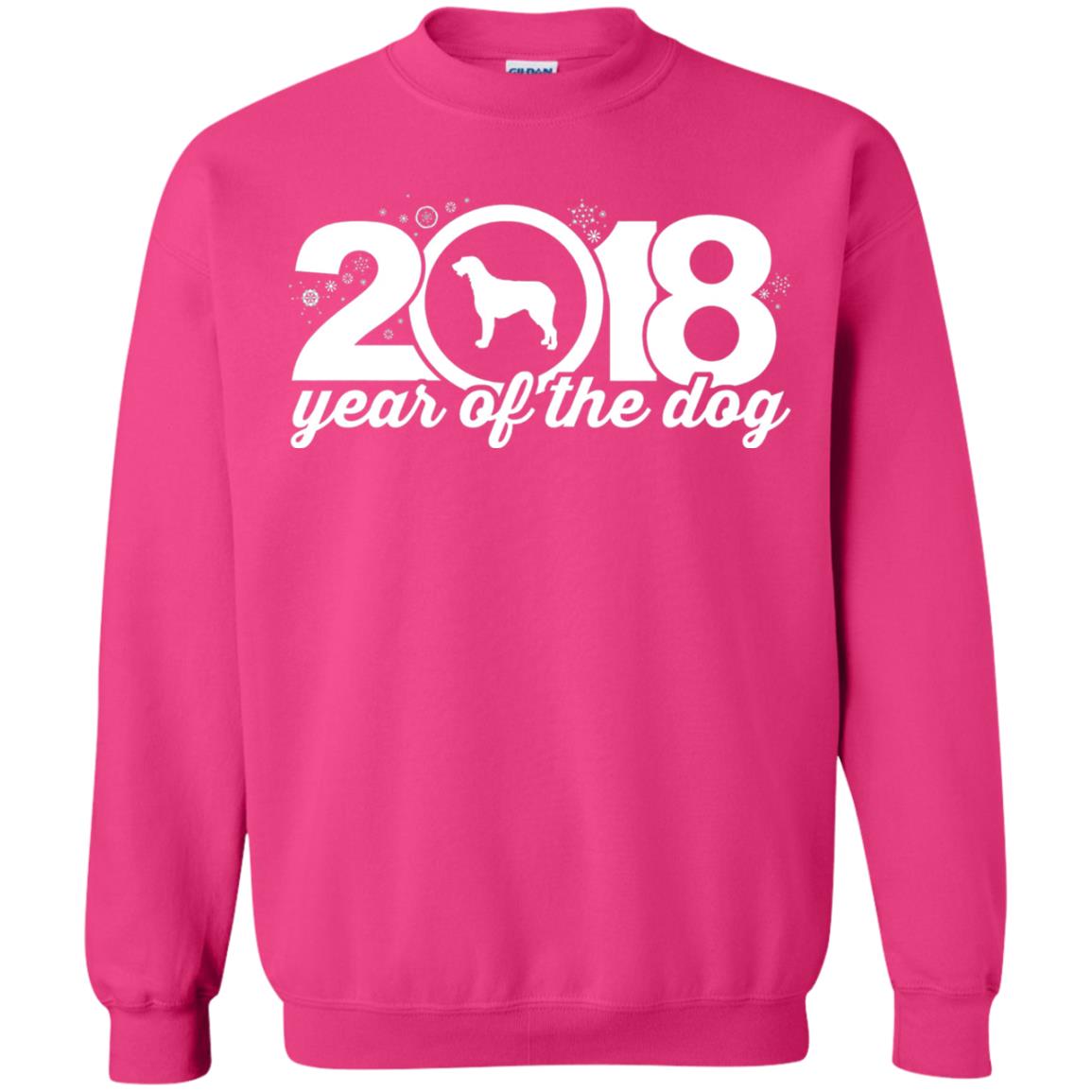 Irish Wolfhound Lover T-shirt 2018 Year Of The Dog New Year Heliconia