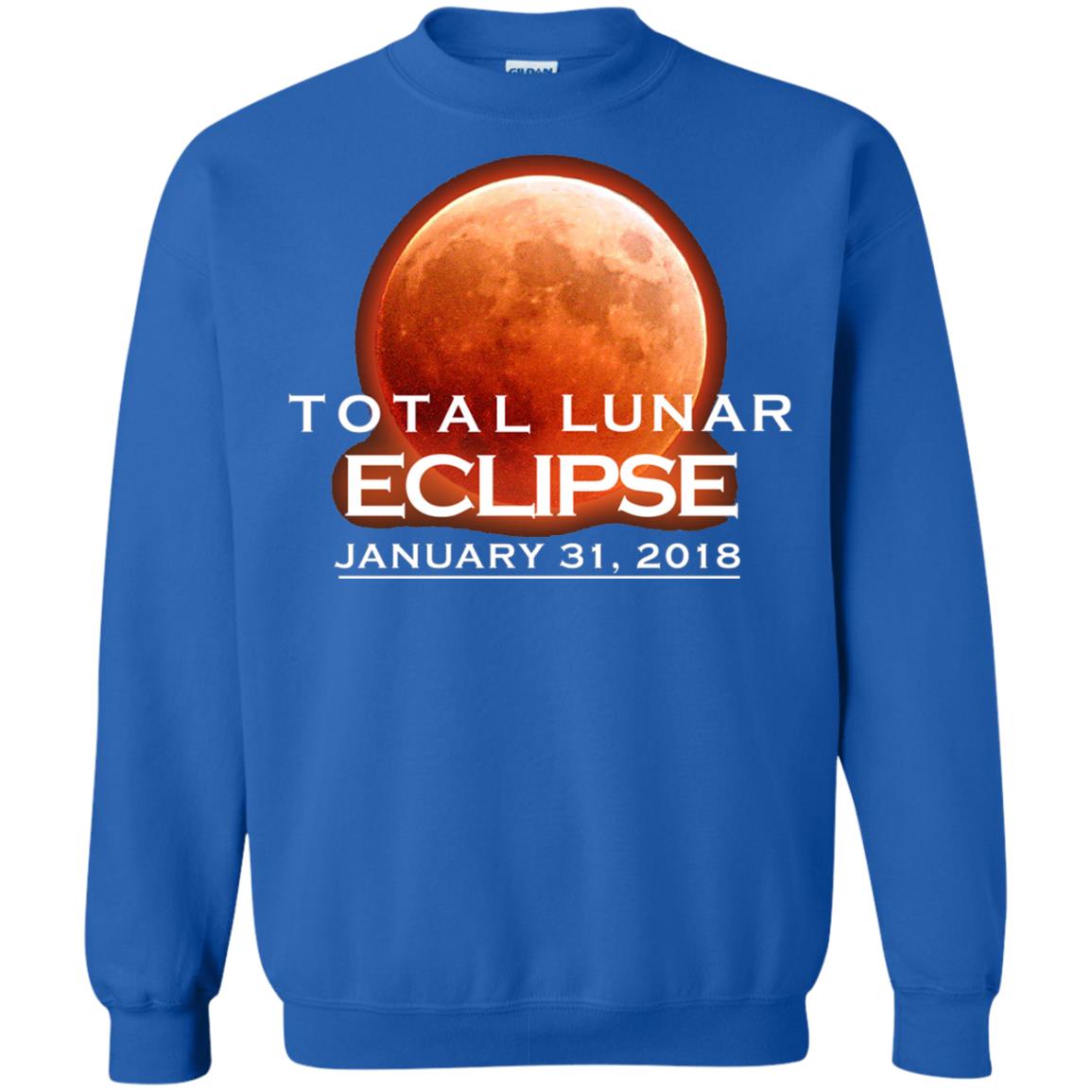 Lunar Eclipse T-shirt January 31, 2018 Graphic T-shirt Royal