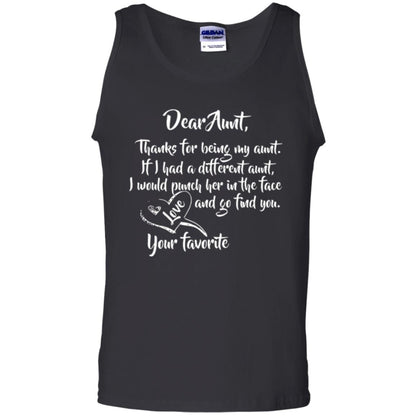 Family T-shirt Dear Aunt Thanks For Being My Aunt Black