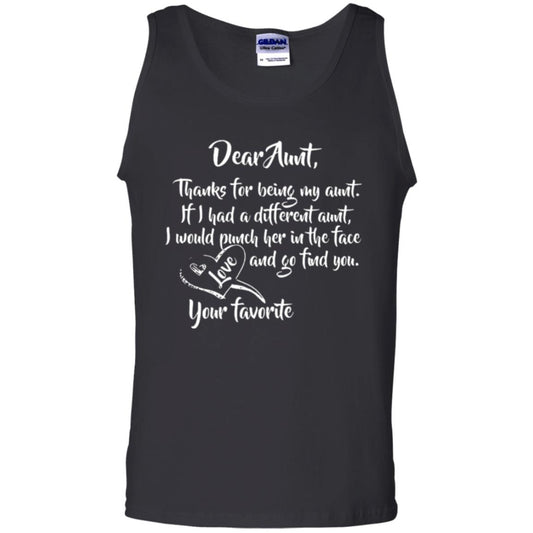 Family T-shirt Dear Aunt Thanks For Being My Aunt Black