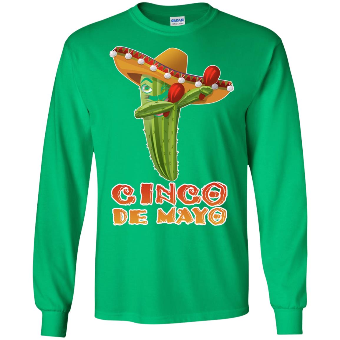 Dabbing Cinco De Mayo Cactus Shirt Irish Green