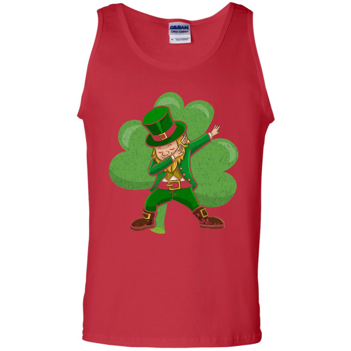 Funny Dabbing Leprechaun Shirt St Patricks Day T-shirt Red